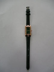 Green Gold Square Face Watch (W522)