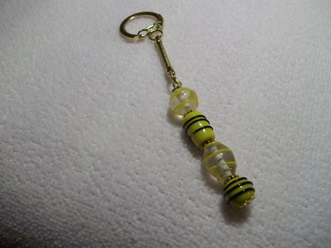 Yellow Glass Beads Key Chain (K318)