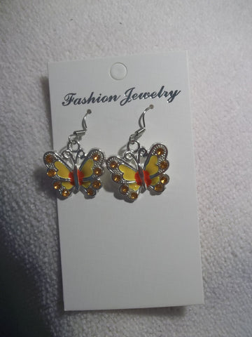 Yellow Butterfly Earrings (E853)