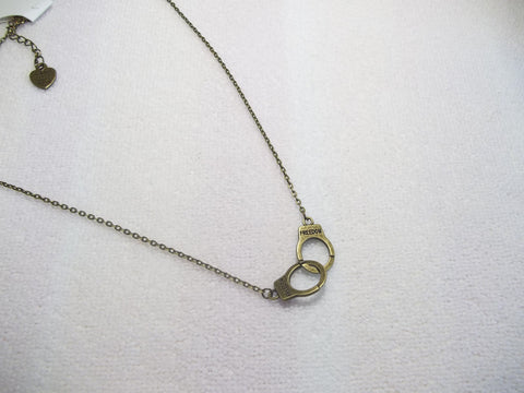 Bronze Handcuffs Necklace (N363)