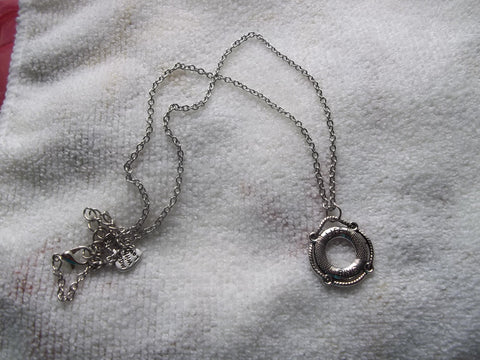 Silver Life Ring Necklace (N915)